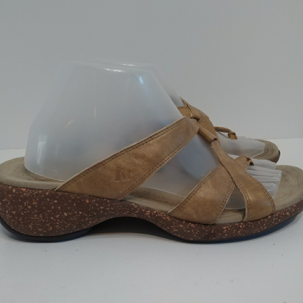 Merrell sundial cross gold thong wedge sandals